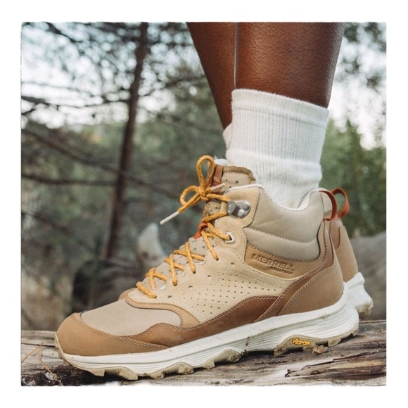 Merrell Speed Solo Mid WP Hiking Boot in Tobacco/Gold - Picture 1 of 14
